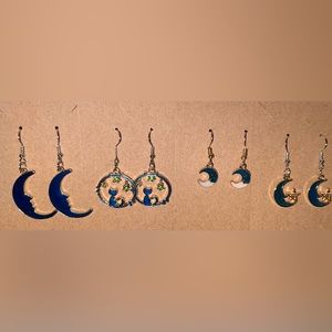moon / star earrings